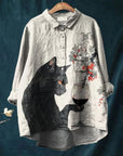 Uluru Graphic Shirt with Cat Illustration