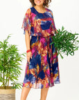 Comfortable Pluse Size Chiffon Dress