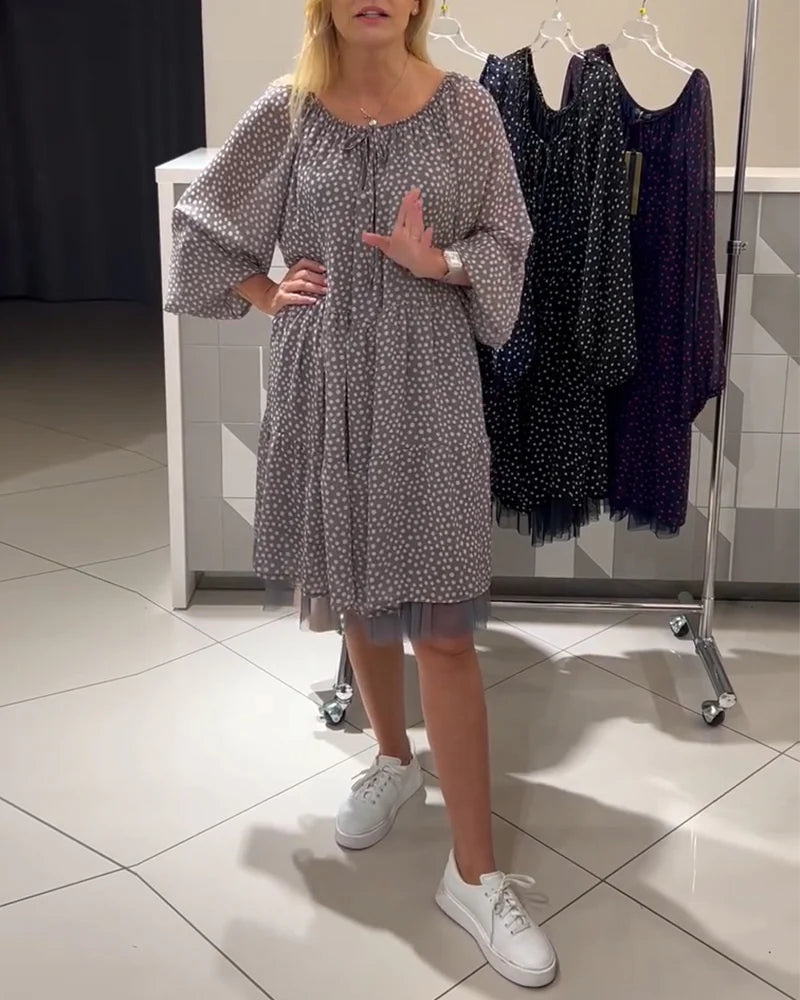 Casual Polka Dot Print Dress