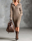 Stylish Pocket Sweater Dress