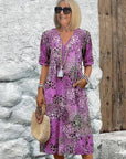 Trendy Summer Dress with Delicate Leopard Lace