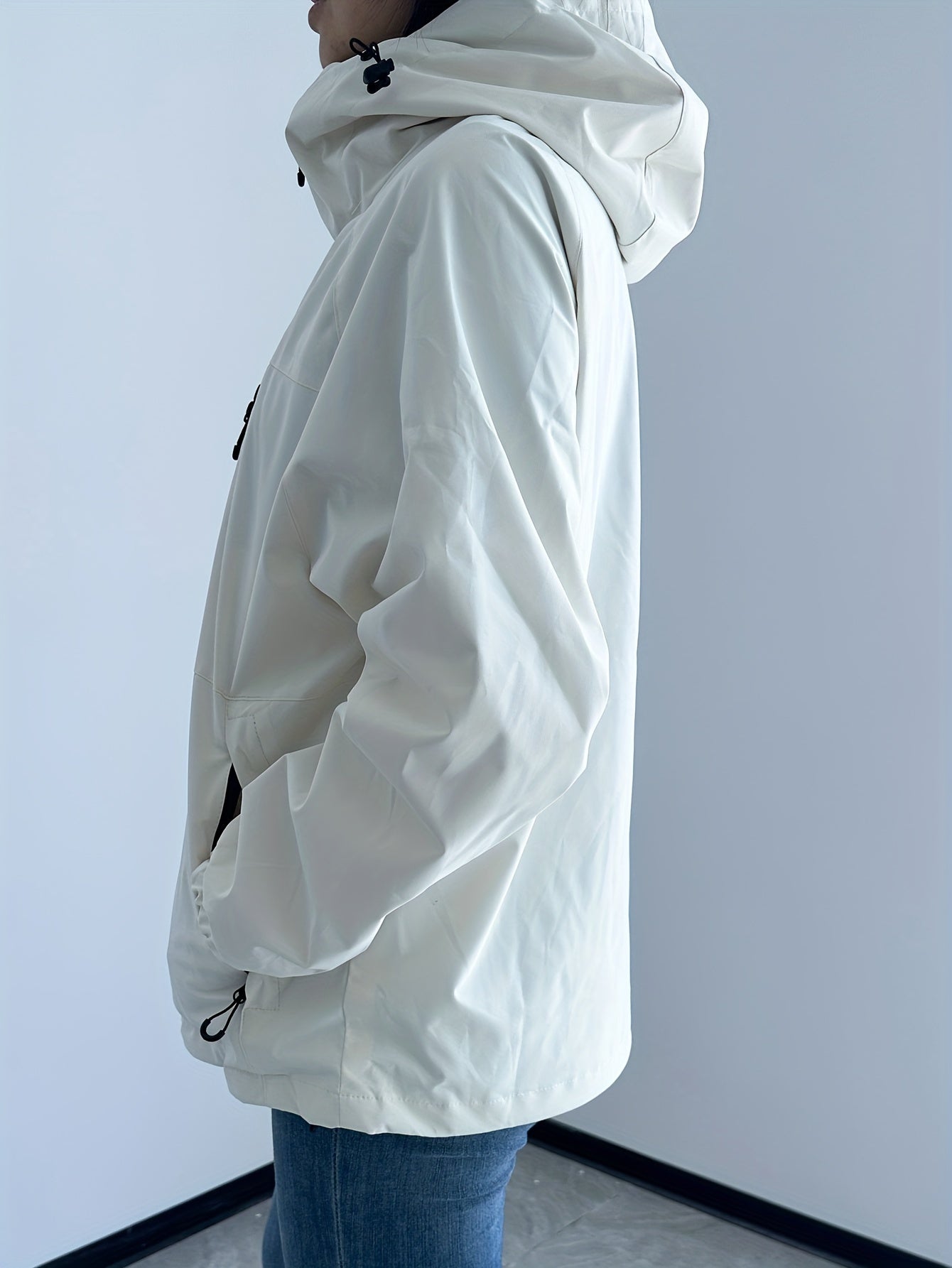 Casual Rain Jacket with Hood Women