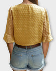 Blouse with Deep Neckline – Soft-Touch Statement Piece for Elegant Evenings or Weekend Styling