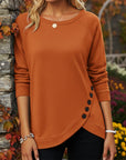 Irregular Button-Down Hem Top