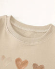 Colorful Heart-Shaped Pullover Sweatshirt