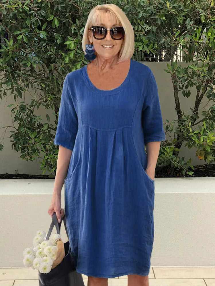 Casual Pocket Tunic Dress