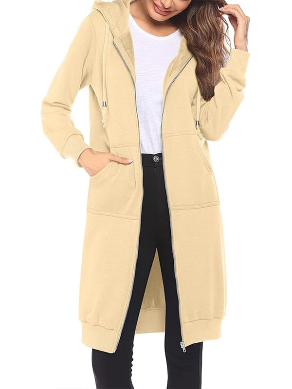 Long Sleeve Hoodie With Zip Up