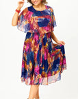 Comfortable Pluse Size Chiffon Dress
