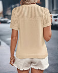 Classic Fit Short Sleeve Knit Top
