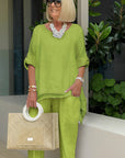 Round Neck Two-Piece Set