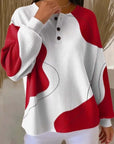Buttoned Drop Shoulder Sweatshirt