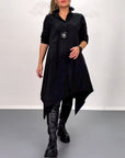 Solid color irregular casual dress