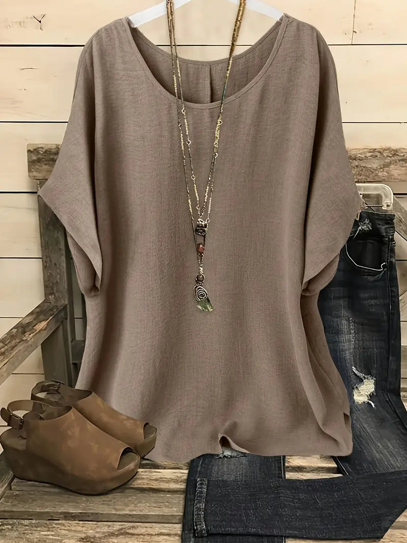 Breezy Casual Cotton Loose Blouse