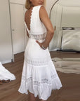 Elegant Lace Dress with V-Neckline