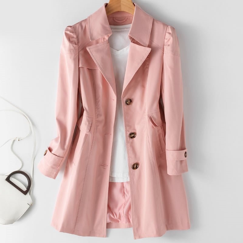 Elegant Long Trench Coat for Women