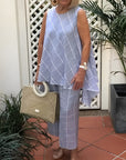 Casual Sleeveless Two-Piece Set