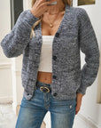 Elegant Polyester Knit Cardigan for Women