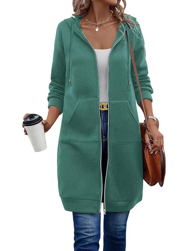 Long Sleeve Hoodie With Zip Up