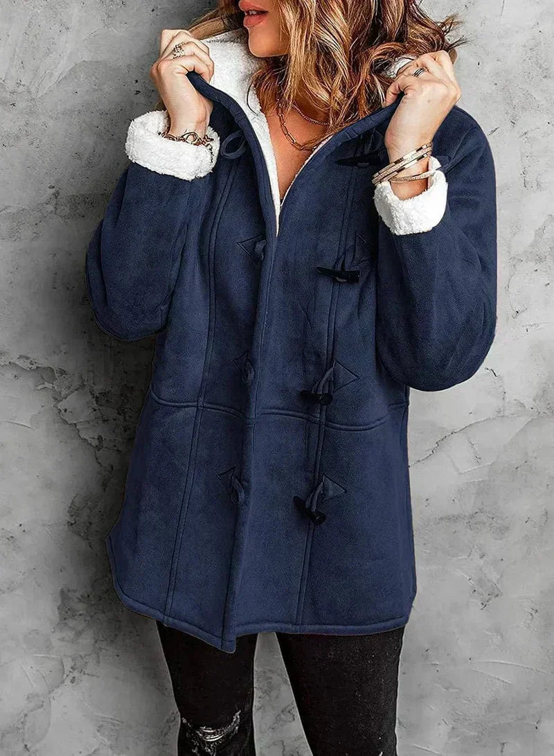 Warm Hooded Coat with Fleece Lining