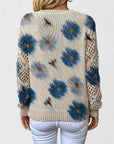 Elegant Floral Lightweight Sweater