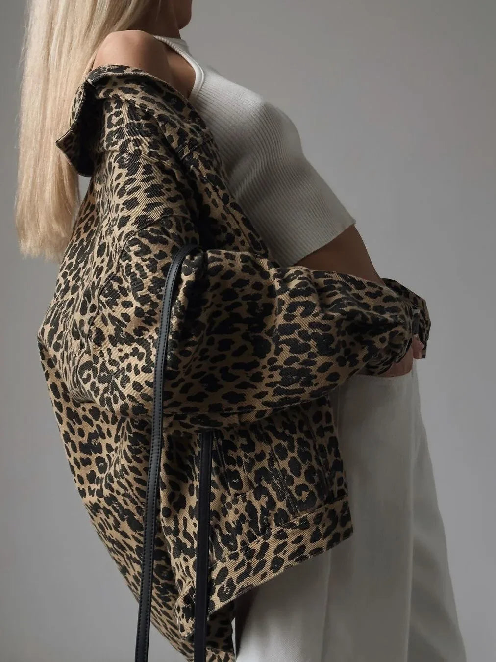 Elegant Leopard Print Jacket