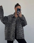 Elegant Leopard Print Jacket