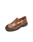 Chic Leather Mary Jane Shoes for Ladies