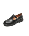 Chic Leather Mary Jane Shoes for Ladies