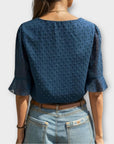 Blouse with Deep Neckline – Soft-Touch Statement Piece for Elegant Evenings or Weekend Styling