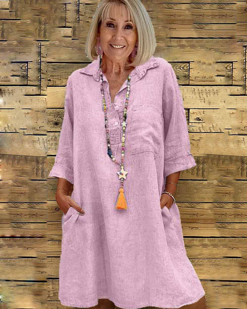 Sleeve Blouse Collar Dress