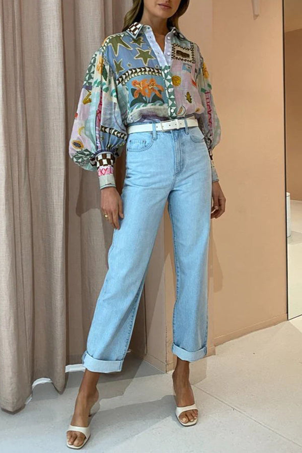 Statement Sleeve Collared Shirt