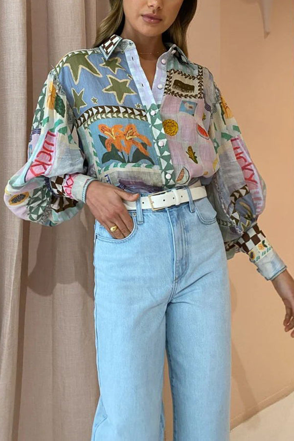 Statement Sleeve Collared Shirt