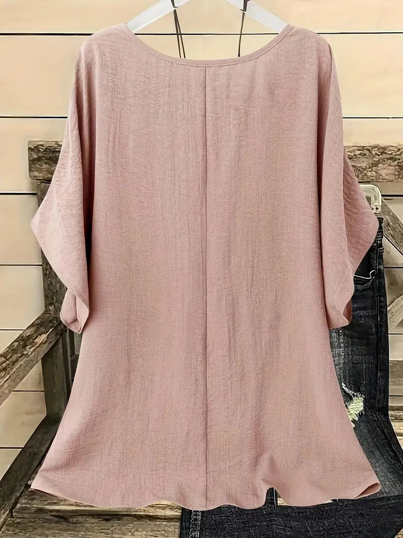 Breezy Casual Cotton Loose Blouse