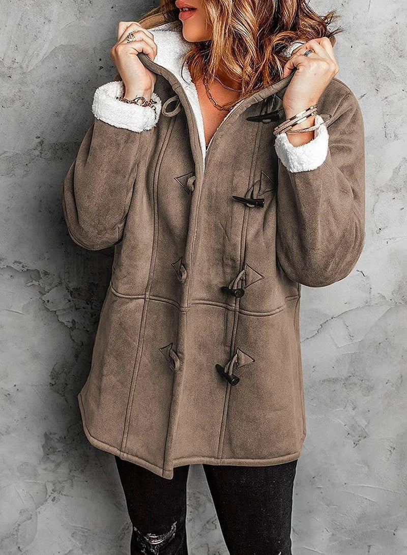 Warm Hooded Coat with Fleece Lining