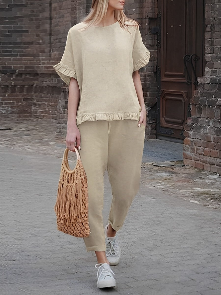 Casual Long-Sleeved Two-Piece Set