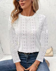 Hollow Round Neck Fashionable Top