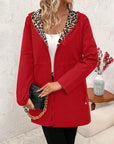 Hooded Reversible Leopard Print Coat
