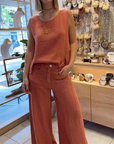 V-Neck Pants Suit Two-Piece Set