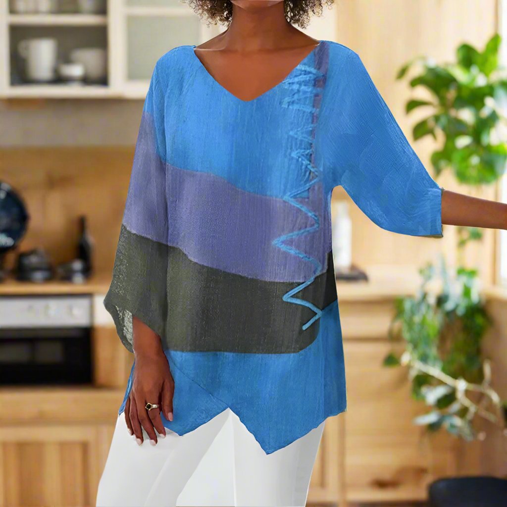 Tri-Color Shirt with Tummy Coverage