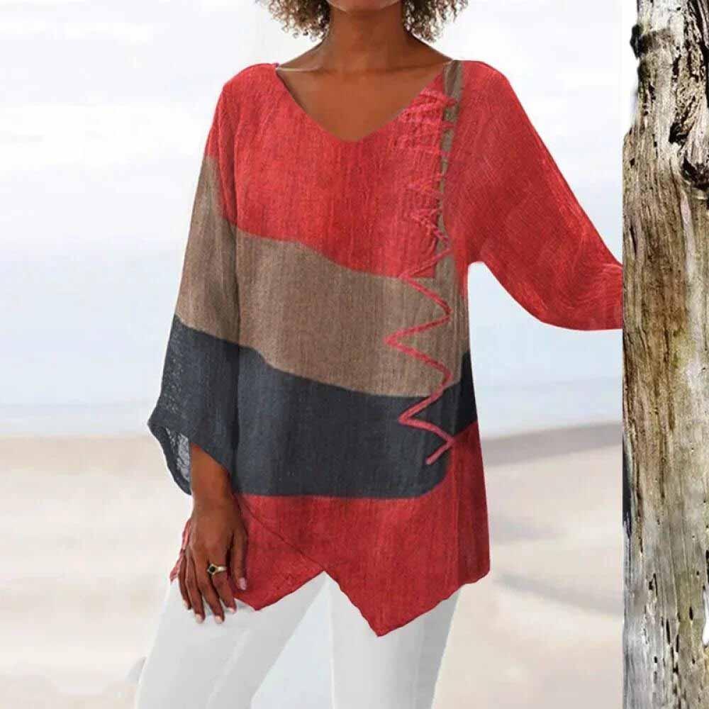Tri-Color Shirt with Tummy Coverage