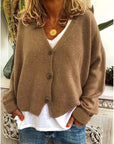Comfortable Relaxed Fit Knit Cardigan