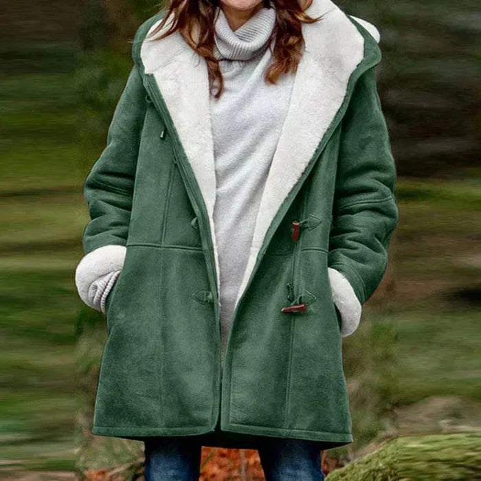 Warm Hooded Coat with Fleece Lining