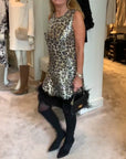 Sleeveless Leopard Print Fashion Dress