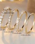 14k Golden Zirconia Stacking Rings