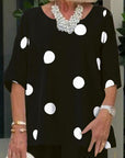 Casual Dot Print Two Piece-Set
