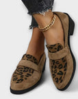 Modern Leopard Look Orthopedic Loafers