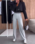 Straight-Leg Casual Pants