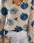 Elegant Floral Lightweight Sweater