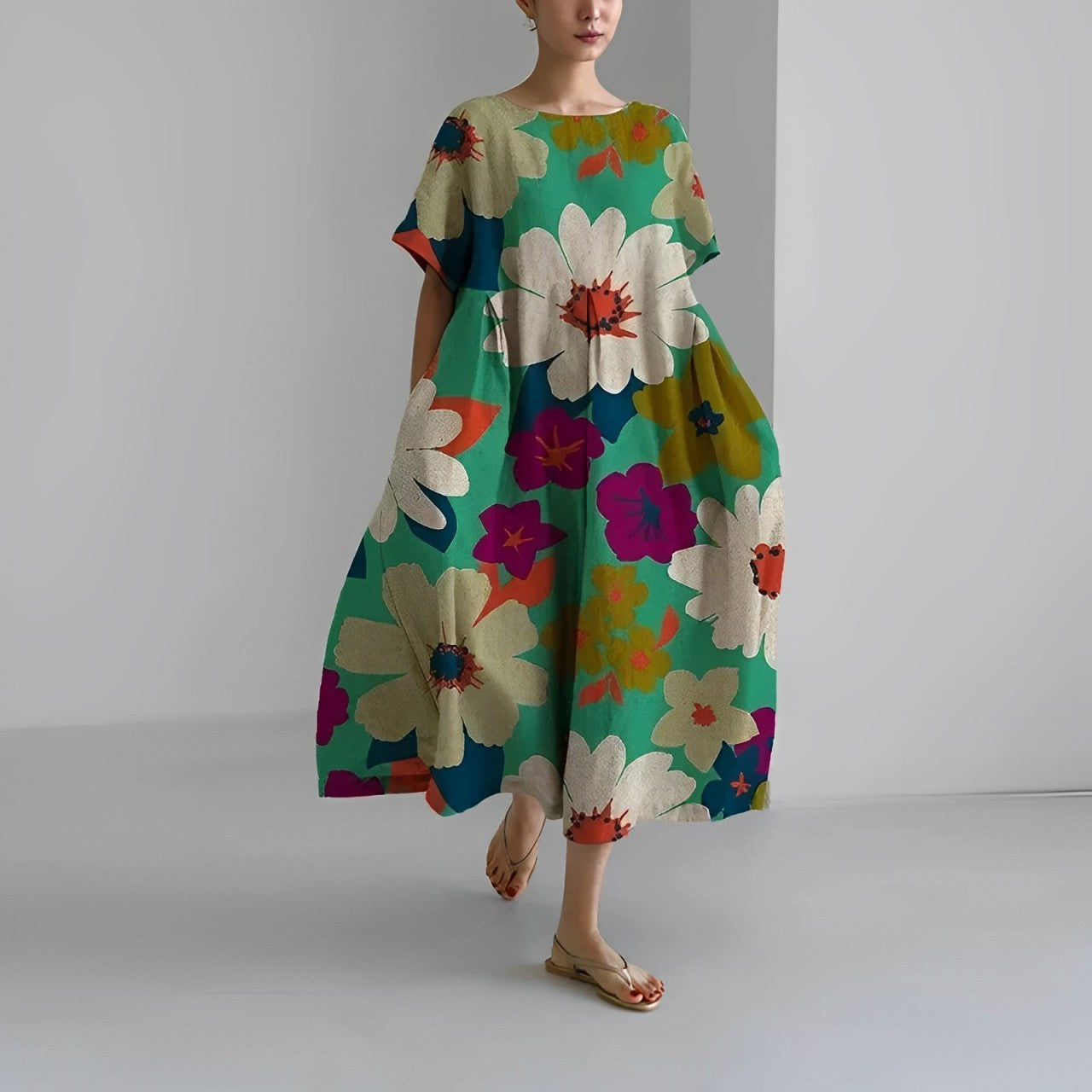 Retro Big Swing Loose Maxi Dress