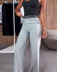 Straight-Leg Casual Pants